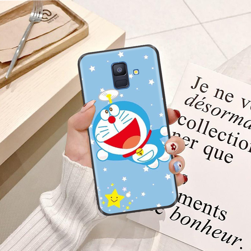 Ốp lưng điện thoại Samsung Galaxy A6 2018 viền silicon dẻo TPU  hình Doremon Vui Nhộn - Hàng chính hãng