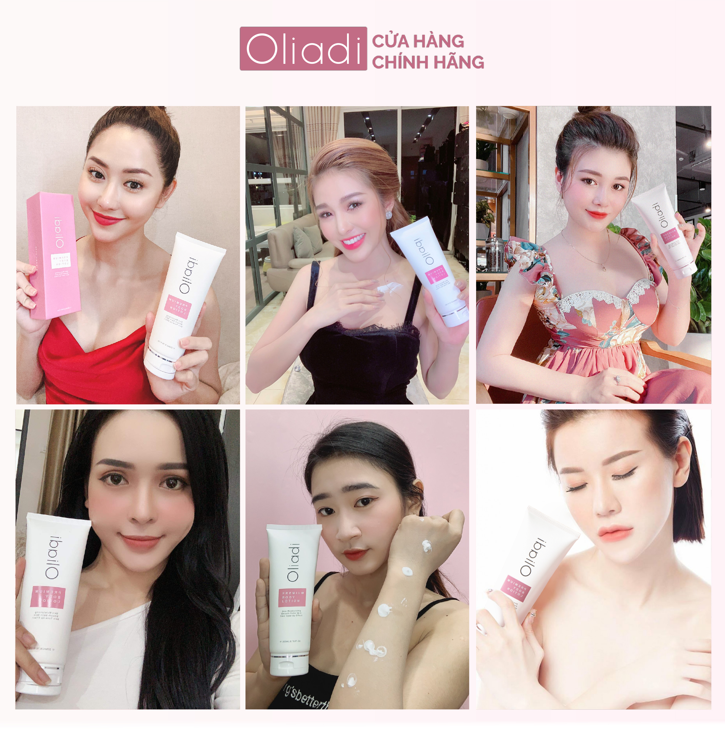 Combo 2 kem body Oliadi dưỡng trắng cấp ẩm chuyên sâu cho làn da 200ml tặng 1 gói bột tắm trắng thảo mộc