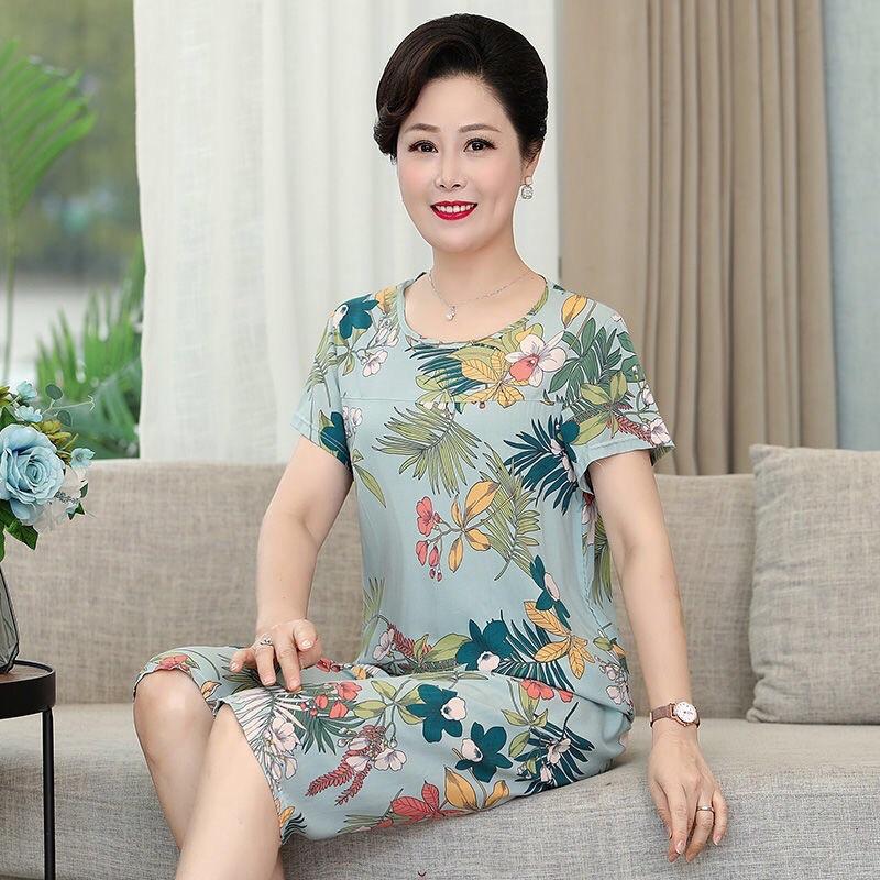Bộ lanh nữ mặc nhà trung niên- đồ bộ cho bà cho mẹ-thời trang trung niên nữ