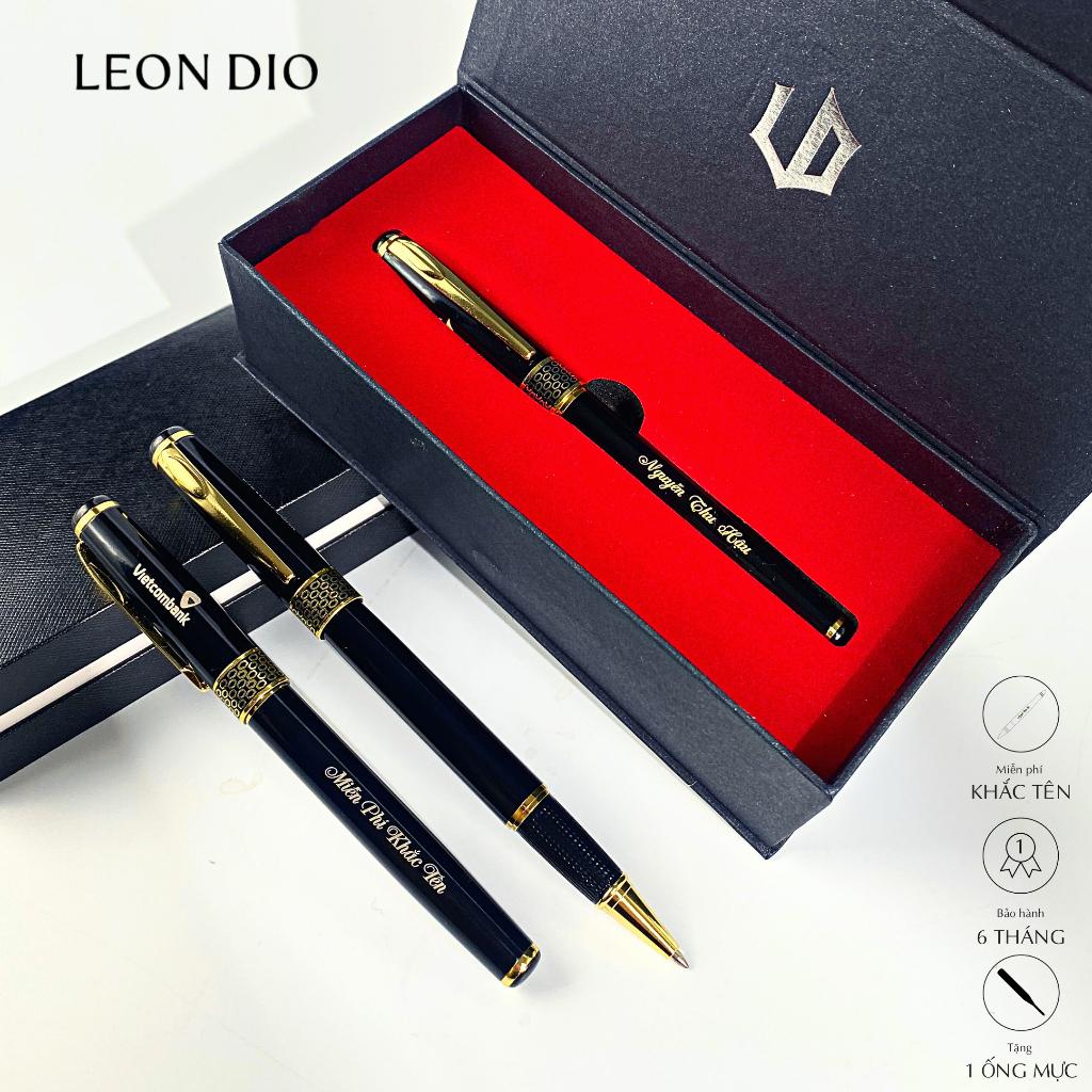 Bút Ký Tên, Viết Kí Dạ Bi Khắc Chữ Theo Yêu Cầu Leon Dio Primal Hive Black LD041R - Ngòi 0.5mm, Quà Tặng Cao Cấp - Đỏ