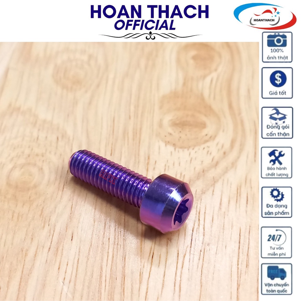 Ốc Gr5 8L20 Đầu Trụ Xanh Tím dùng cho nhiều dòng xe , SP016486 (Giá 1 con)