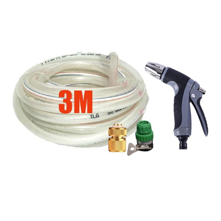 Bộ dây vòi xịt nước rửa xe,tưới cây tăng áp 3 lần 3-5m 206817