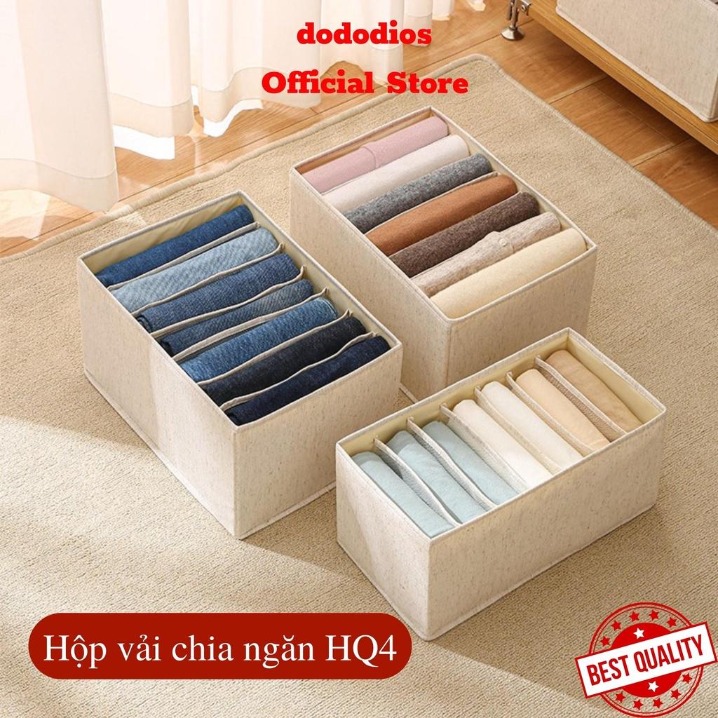 Hộp vải đựng đồ chia ngăn HQ4 - Hộp đựng quần áo chia 9 ngăn, 12 ngăn gấp gọn chính hãng dododios  - Hàng Chính hãng dododios