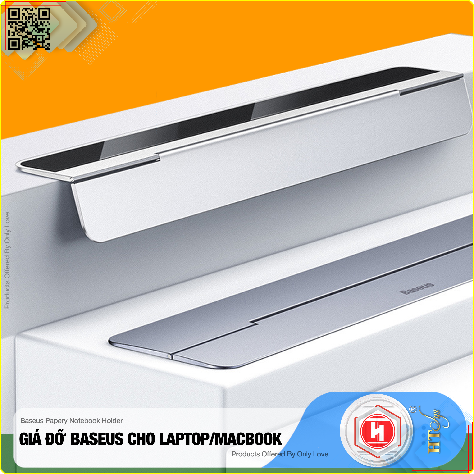 Giá đỡ gấp gọn hợp kim nhôm cho Laptop/Macbook - Đế tản nhiệt dạng xếp, siêu mỏng Baseus Papery Notebook Holder  (0.3cm slim, 8° Angle, Foldable, Portable Alloy Laptop Stand)-Hàng Nhập Khẩu