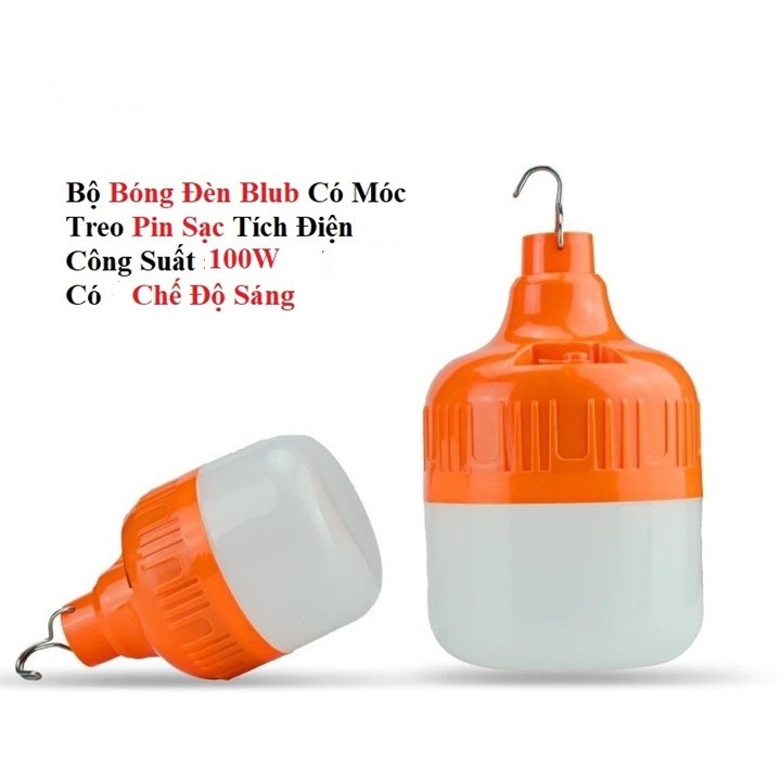 BÓNG ĐÈN SẠC ĐIỆN KHÔNG DÂY ÁNH SÁNG TRẮNG, CÔNG SUẤT 100W SIÊU SÁNG VỚI 3 CHẾ ĐỘ ÁNH SÁNG KHÁC NHAU, KÈM MÓC TREO TIỆN LỢI