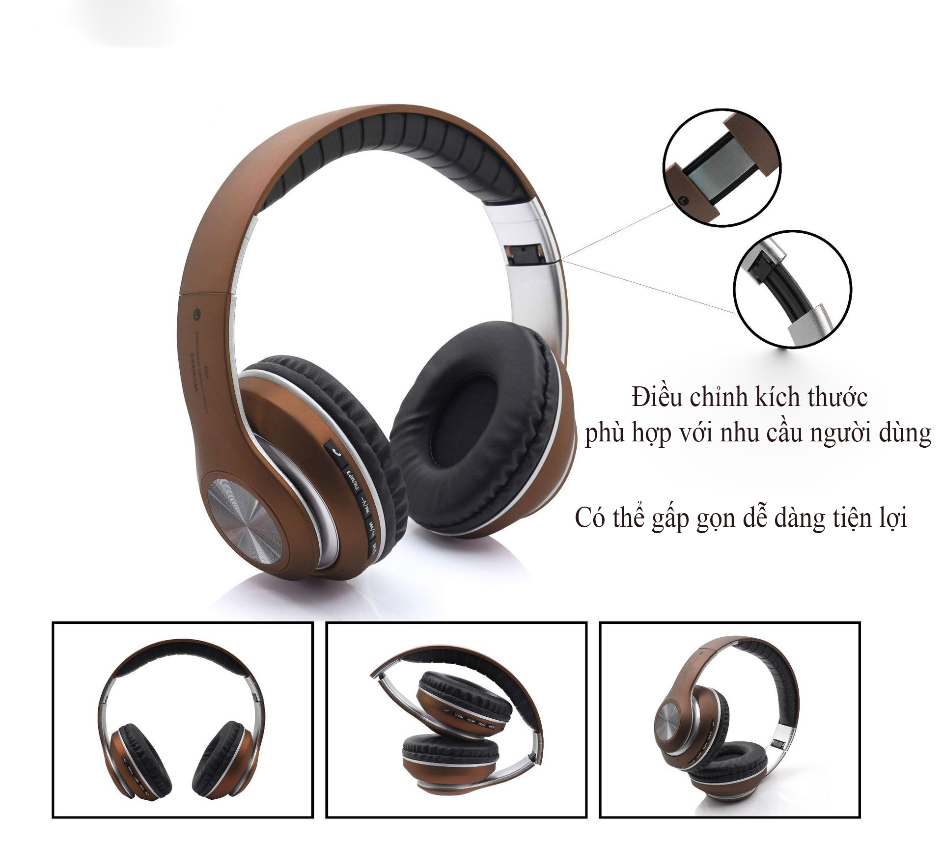 Tai Nghe Chụp Tai Bluetooth ST33 Âm Thanh Siêu Trầm