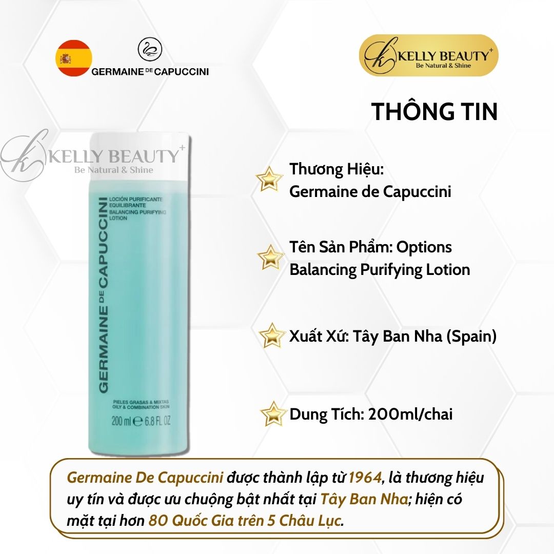 Nước Cân Bằng Da Dầu Germaine OPTIONS Balancing Purifying Lotion | Kelly Beauty
