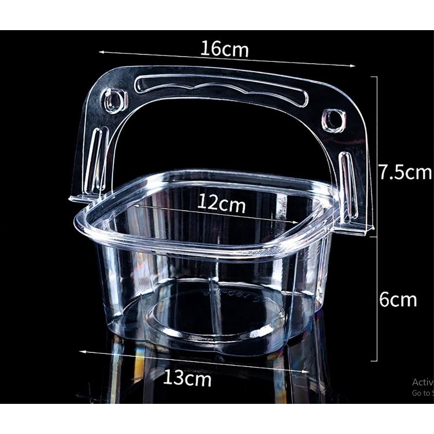 50 Hộp Đựng Bánh Mouse Bằng Nhựa Có Quai Xách