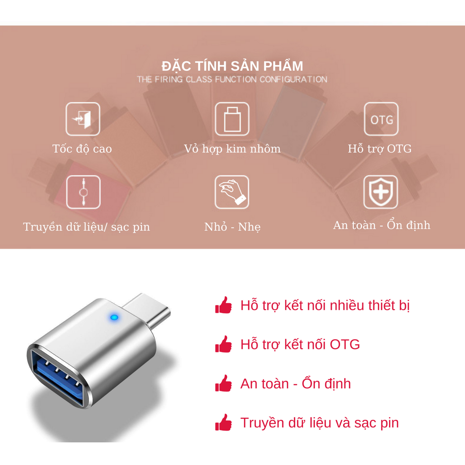 Đầu Chuyển Đổi USB TYPE-C Sang USB 3.0 - Hàng Chính Hãng Tamayoko