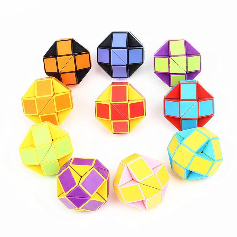 Đồ chơi rubik quả bóng cầu vồng nhỏ rubik giun biến thể (giao màu ngẫu nhiên)