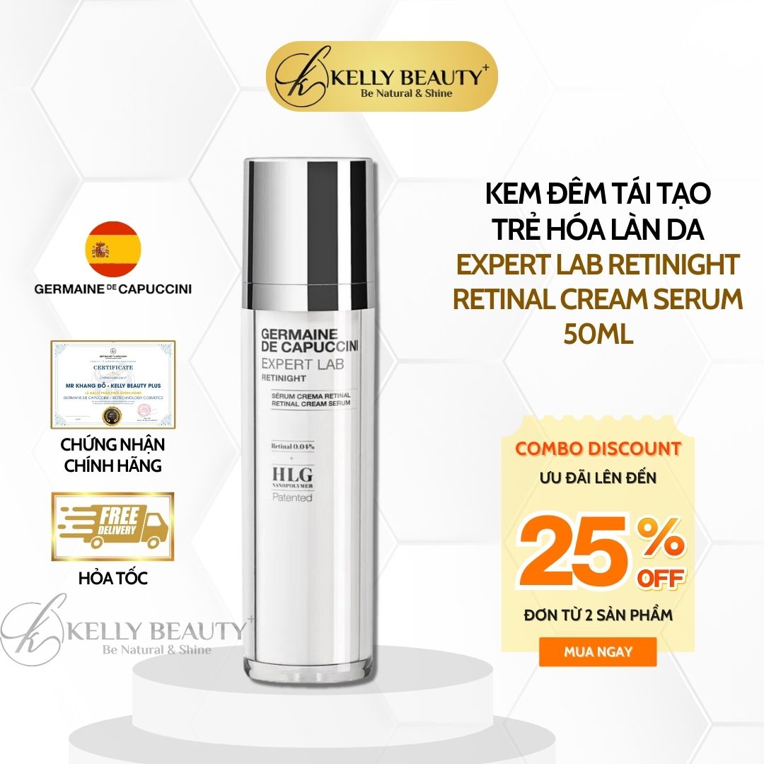 Tinh Chất Retinal Trẻ Hóa Da Germaine Expert Lab Retinight Retinal Cream Serum | Kelly Beauty