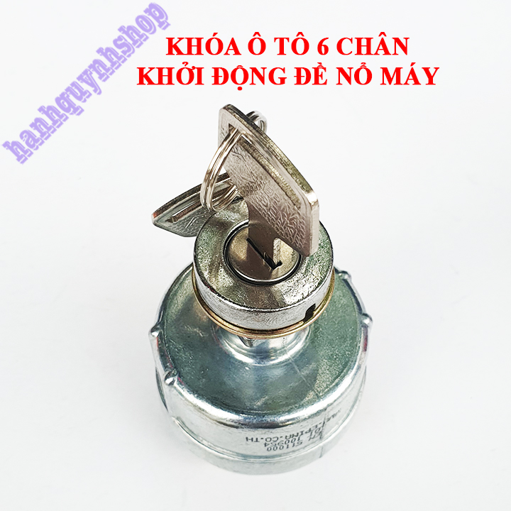 Ổ khóa ô tô máy công trình 6 chân, ổ khóa điện, khóa khởi động đề nổ loại đẹp