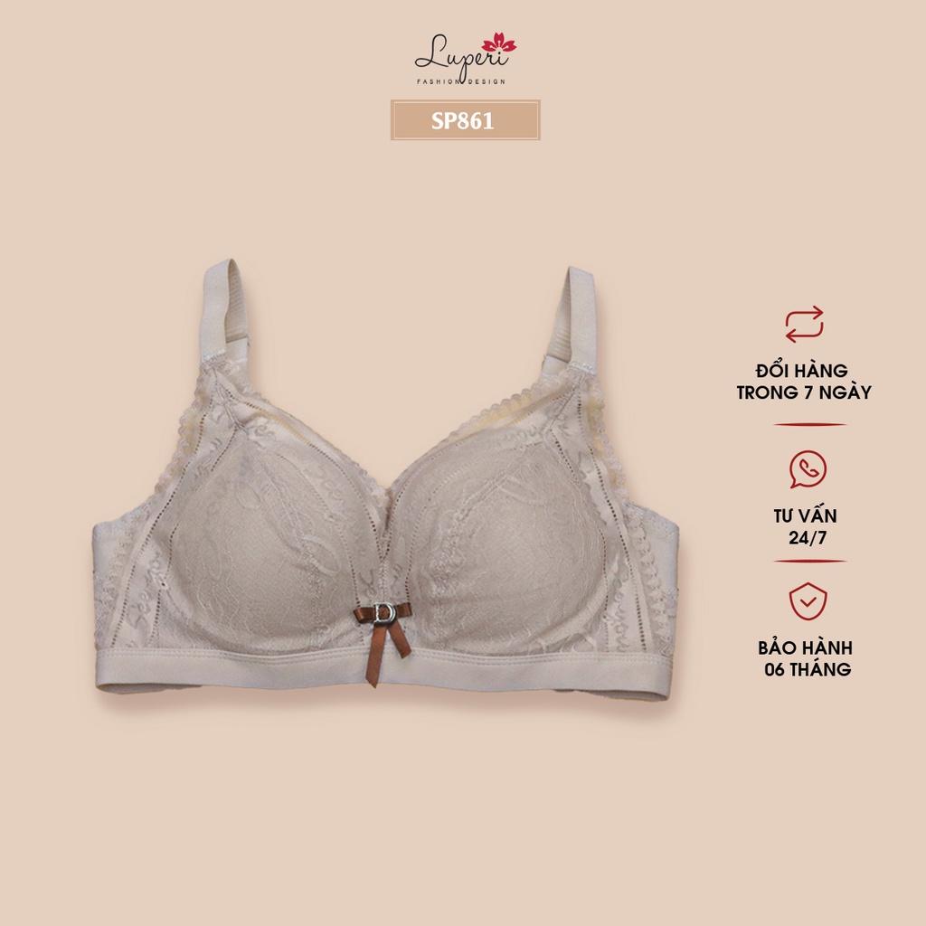 Áo Lót Nâng Ngực Nữ Không Gọng Siêu Nâng LUPERI LUAL861 Viền Quả Đắp Ren, Phù Hợp Cho Nàng Ngực Nhỏ Và Vừa