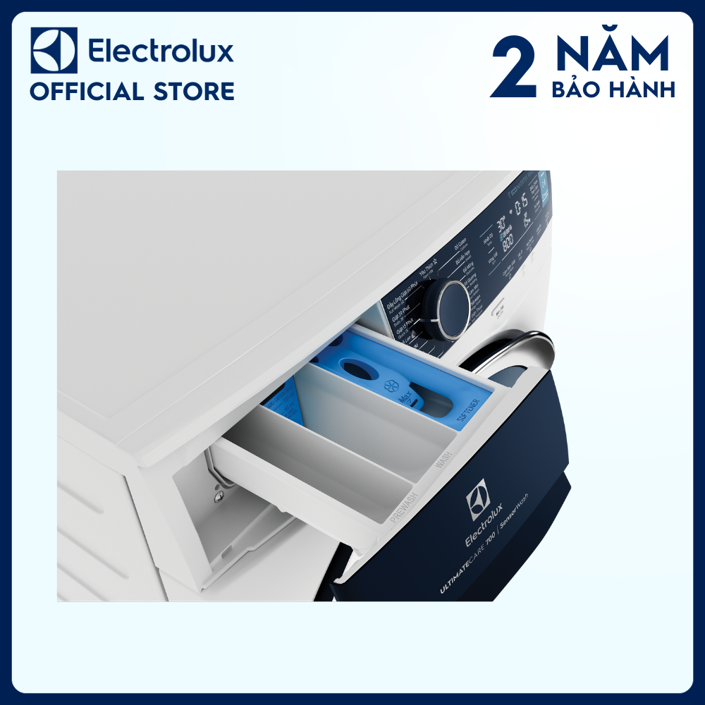 [Free Giao lắp] Máy giặt cửa trước Electrolux 11kg UltimateCare 700 - EWF1142Q7WB - Giặt sạch sâu, không cặn giặt tẩy, diệt 99.9% vi khuẩn, kết nối Wifi, tư vấn chăm sóc quần áo [Hàng chính hãng]