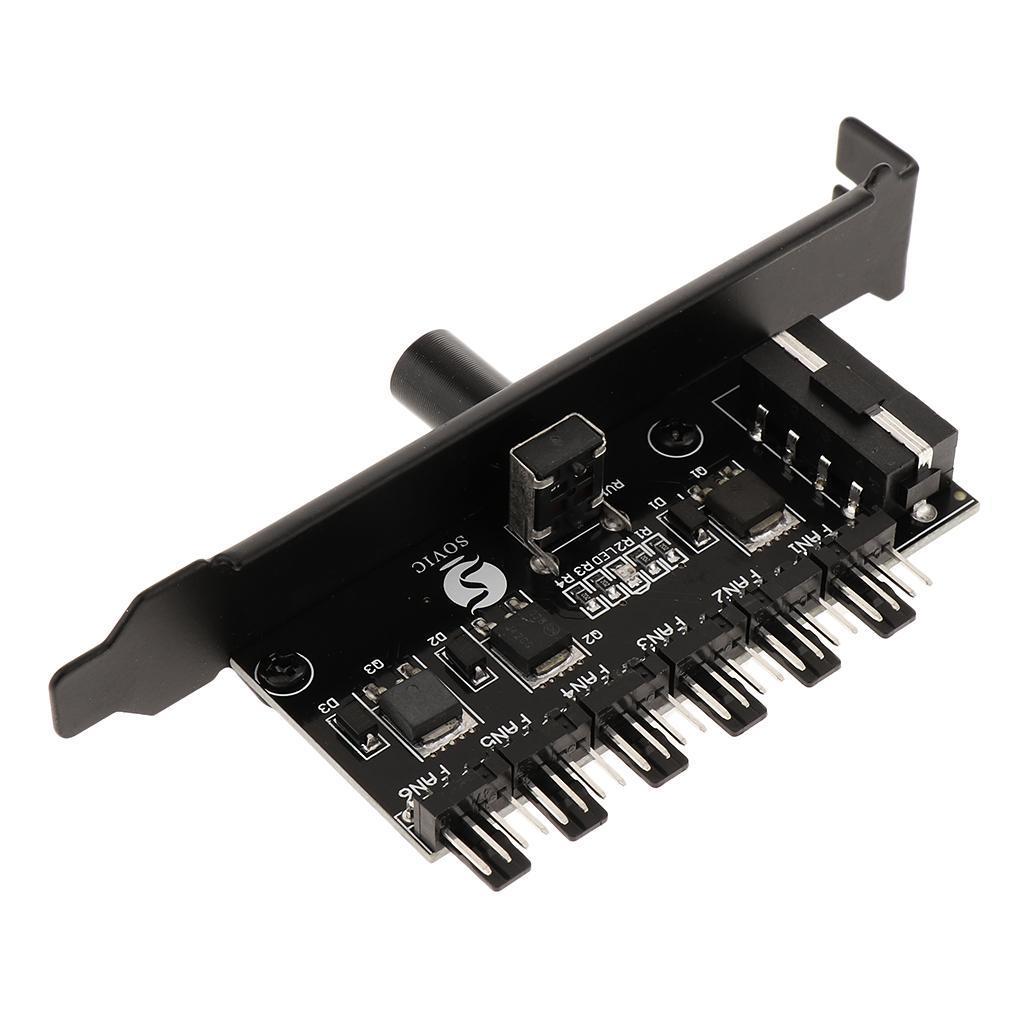 4 Pin Power PC Case CPU Cooler Cooling Fan Speed Temperature Controller Hub