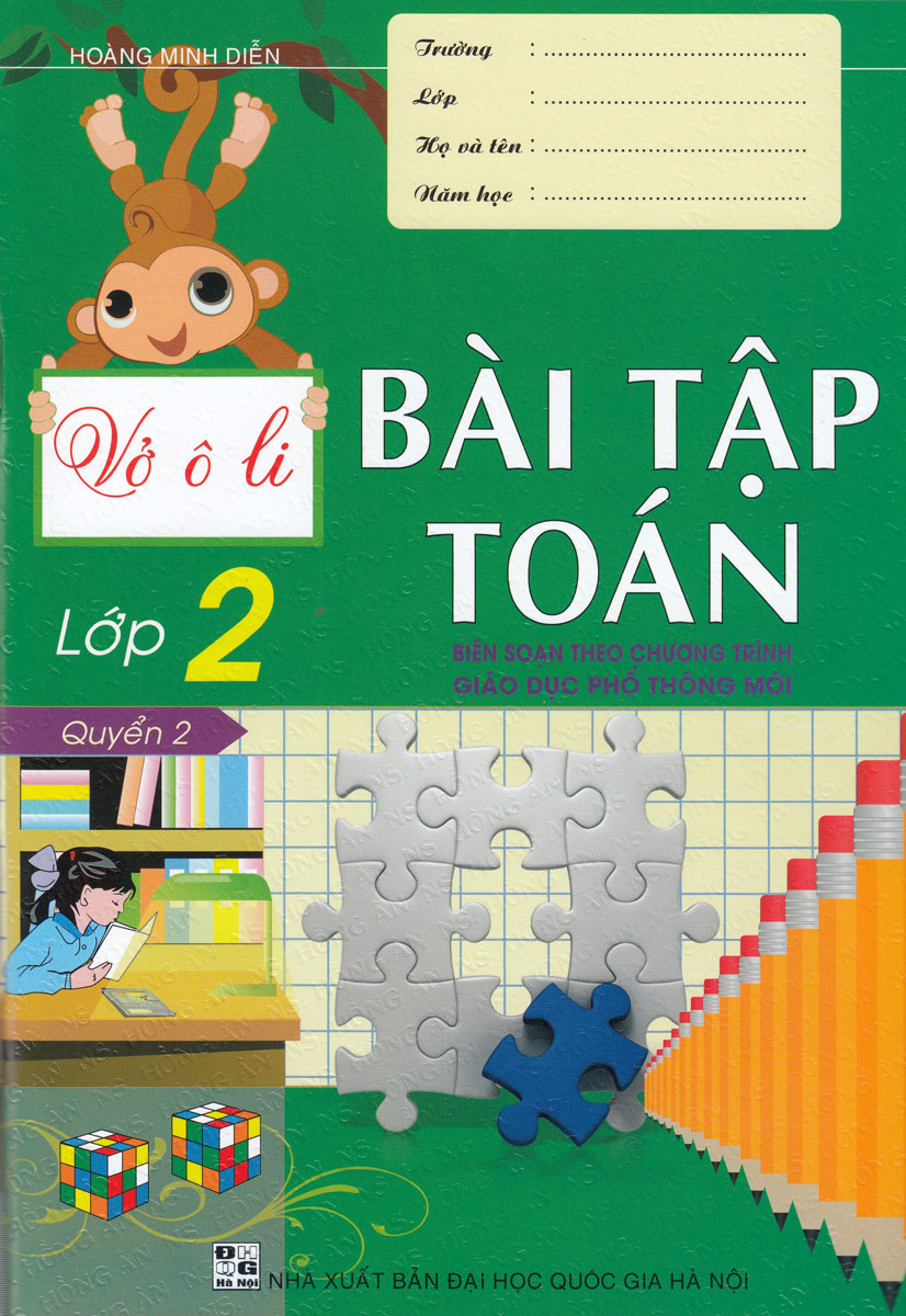 Combo 2 Quyển Vở Ô Li Bài Tập Toán Lớp 2