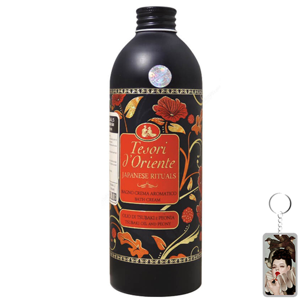 Sữa tắm hương nước hoa Hoa Trà Nhật Bản Tesori D' Oriente Japanesne Rituals 500ml + Móc khóa