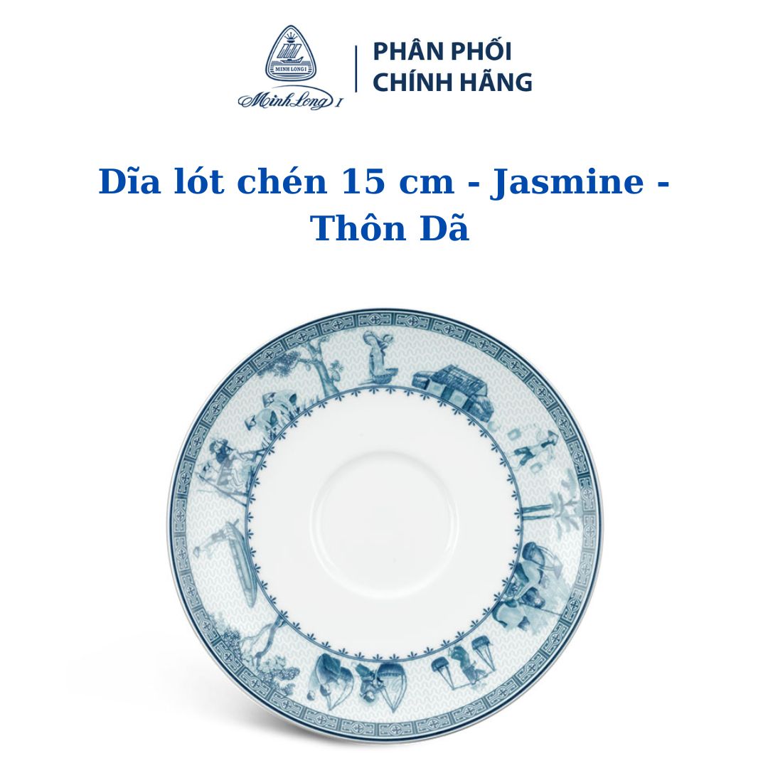 Dĩa lót chén 15 cm – Jasmine – Thôn Dã - Gốm sứ cao cấp Minh Long 1