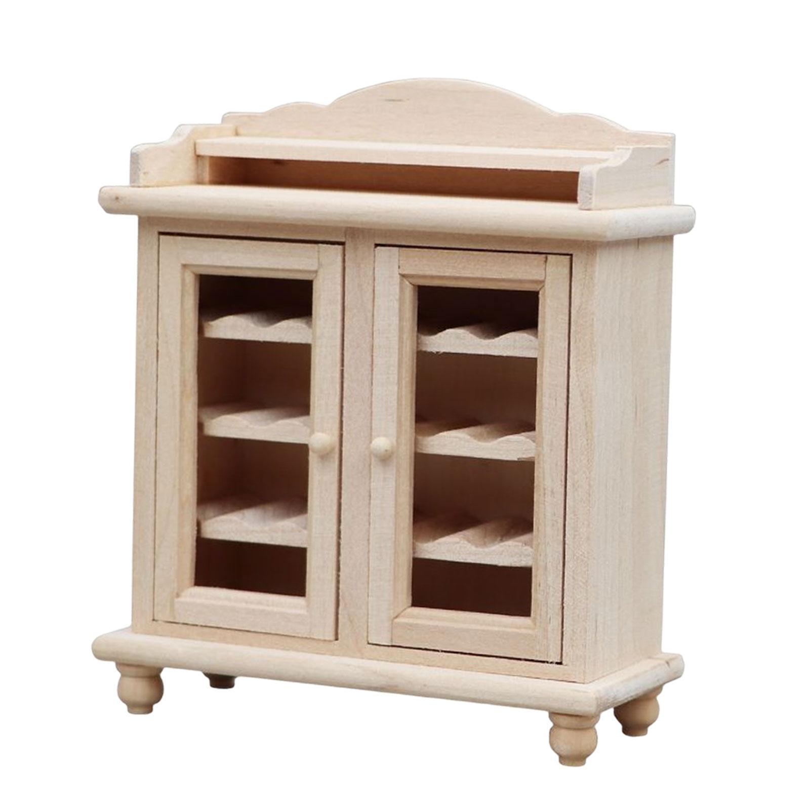 1:12 Scale Dollhouse Bookshelf 1/12 Dollhouse Bookcase Cabinet for Dollhouse