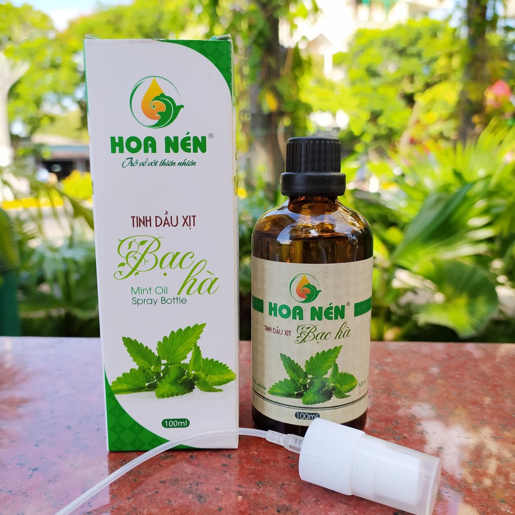 Tinh dầu xịt phòng Bạc Hà Hoa Nén, khử mùi, khử khuẩn, đuổi côn trùng 100ml