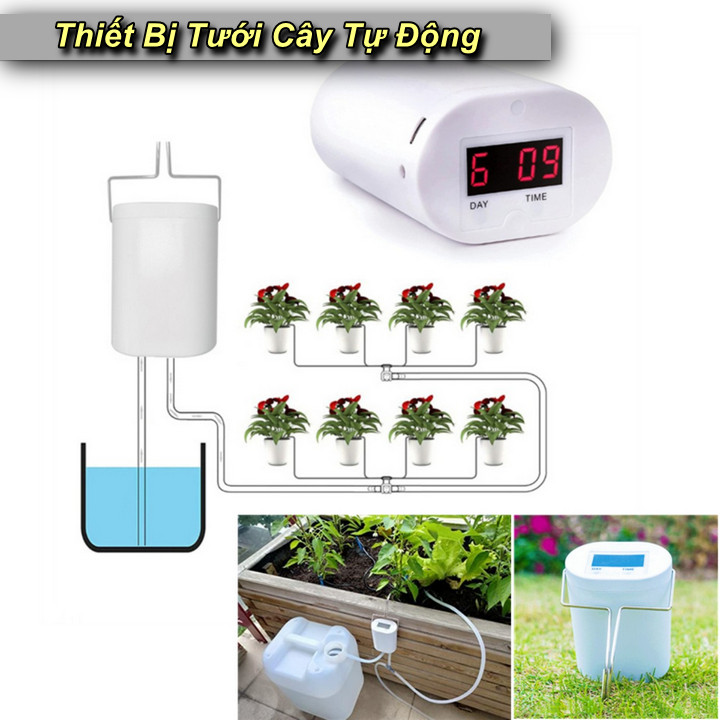 Hệ Thống Tưới Cây 8 Đầu Phun YDJH08 Sạc 1 Lần Sử Dụng 2 Tháng - Home and Garden