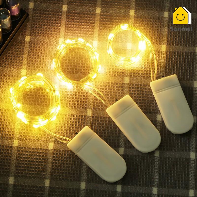 【Tặng Kèm Pin 】 Dây Đèn Led Fairt Light 2M Đom Đóm Dùng Trang Trí Hộp Quà, Bánh Kem, Thiệp Vào Dịp Lễ.