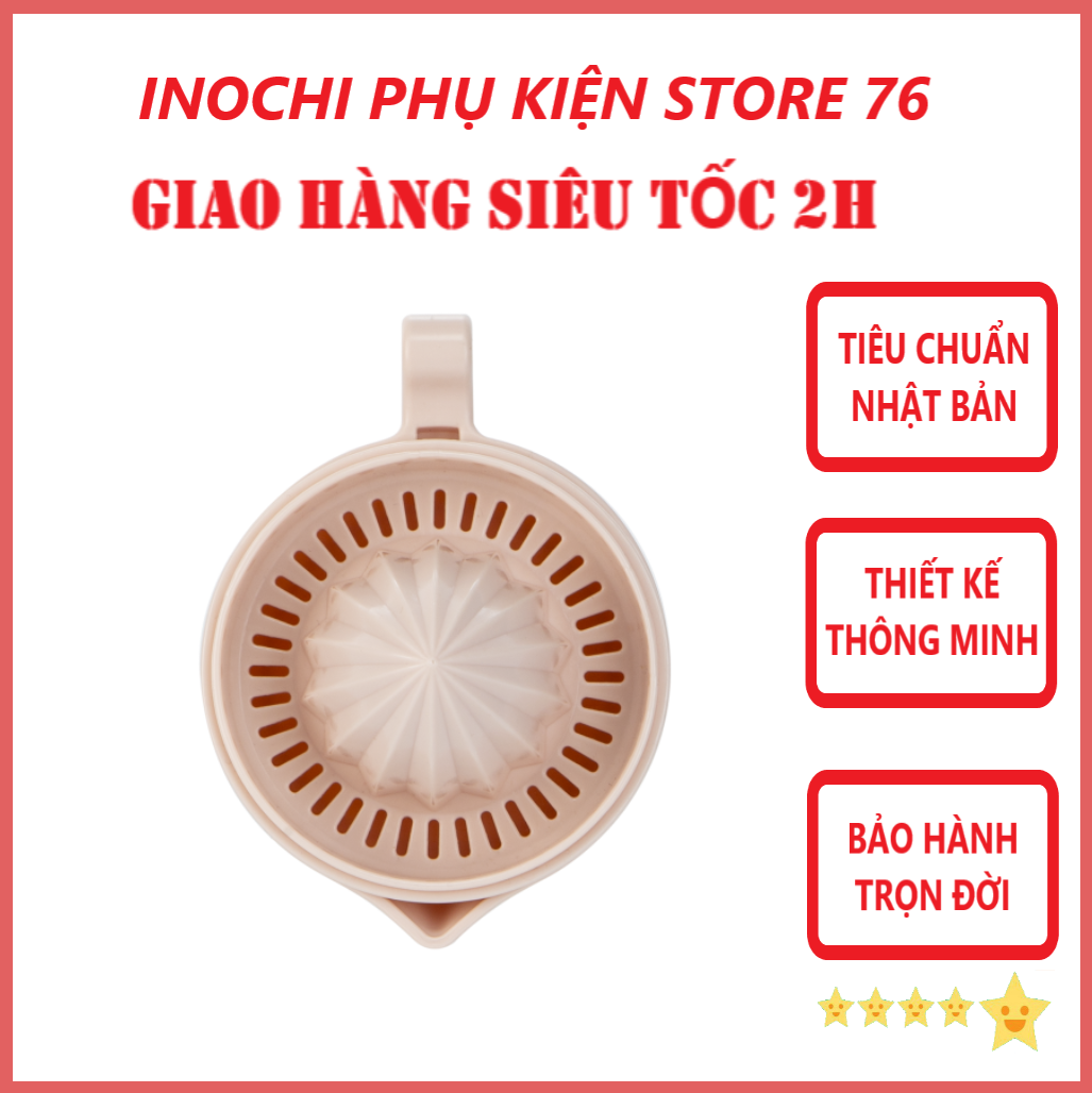 Bộ Dụng Cụ Vắt Cam Chanh Tiên Dụng YoKo Sản Xuất Theo Tiêu Chuẩn Nhật Bản An Toàn Cho Sức Khỏe - Chính Hãng inochi ( Tặng kèm khăn lau tay pakasa) màu ngẫu nhiên