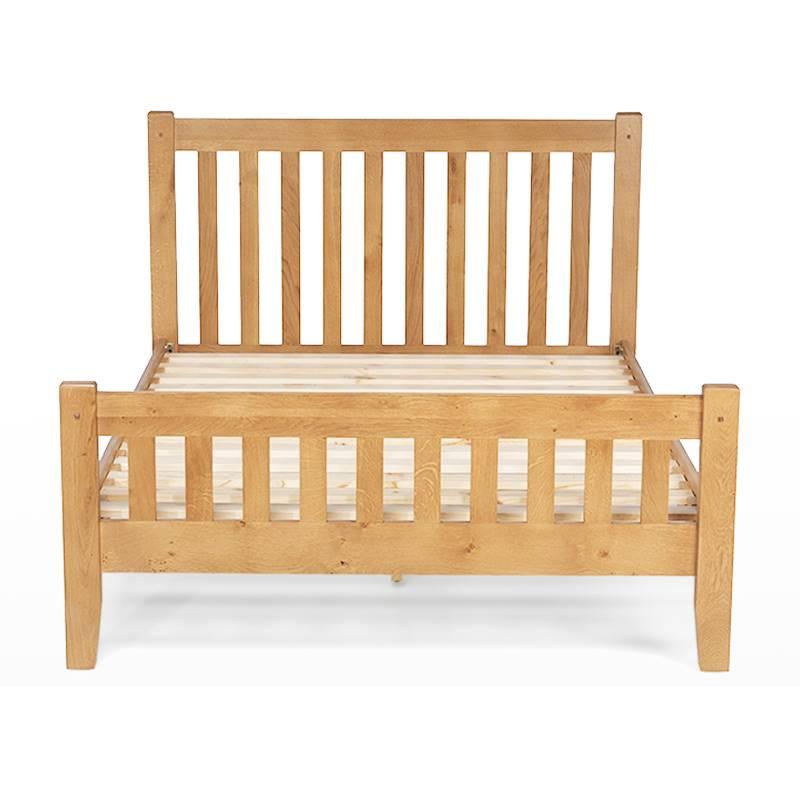 Giường đơn Rustic gỗ sồi