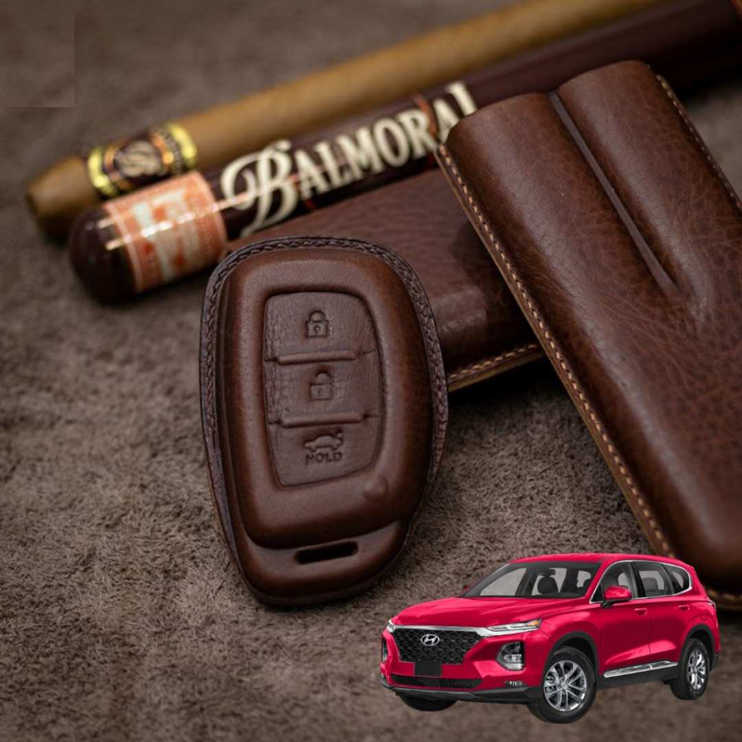 Bao Da Chìa Khóa ô tô HYUNDAI Tucson  | Bọc chìa khóa ô tô da thật khâu tay