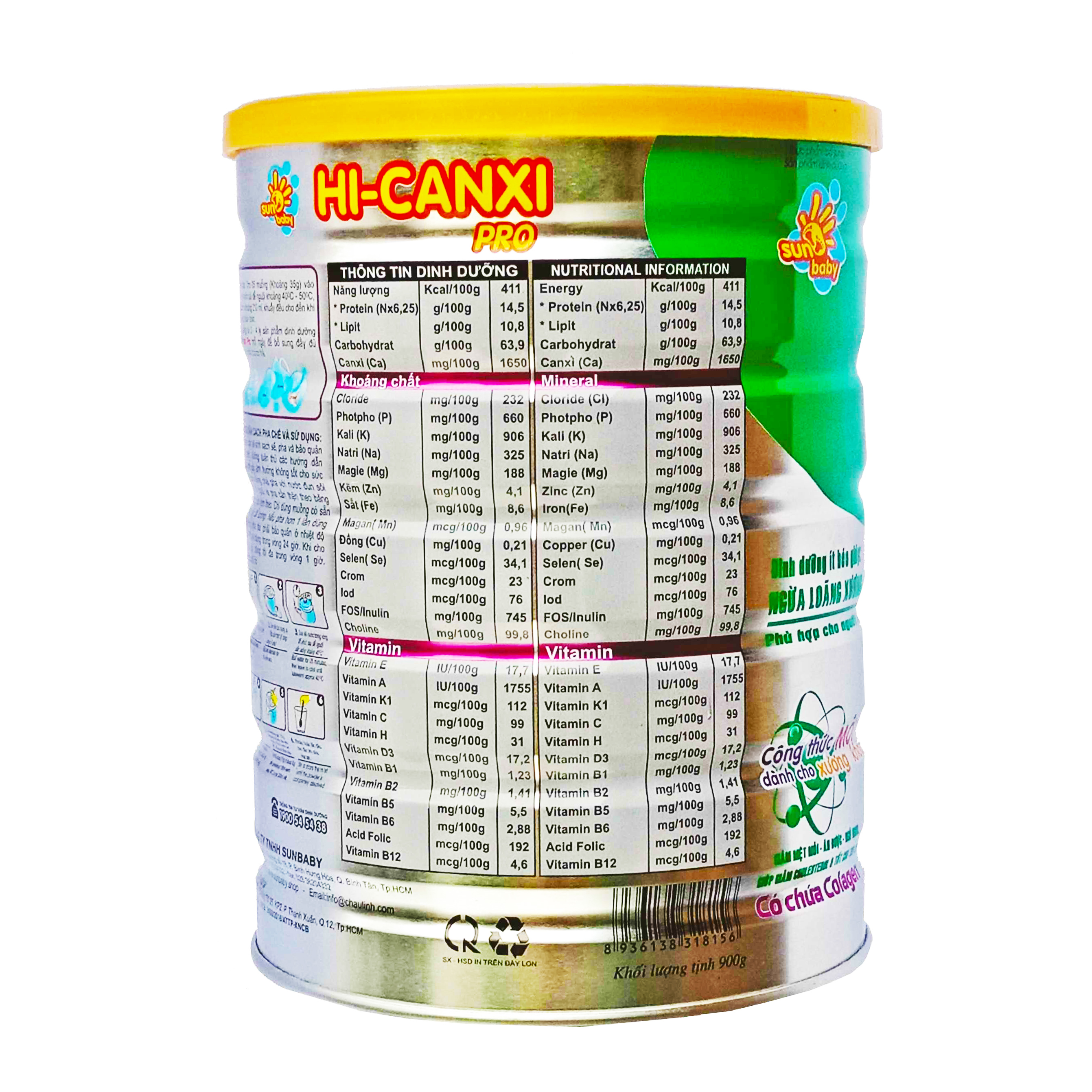 Sữa bột công thức dinh dưỡng HI-CANXI Pro cho người cao tuổi- Sunbaby SBTH2019