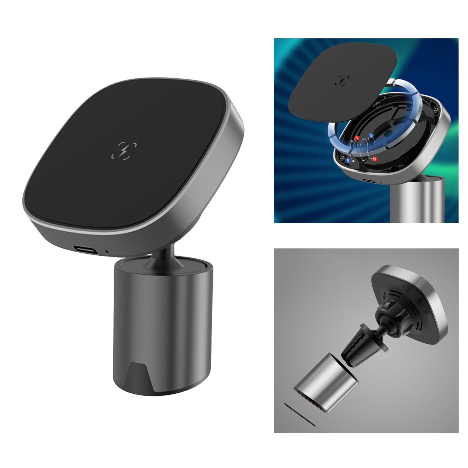 Car Phone Mount Holder Magnetic Aluminium Alloy ABS Fast Charge Bracket for Phone 12