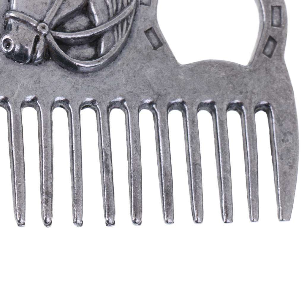 Stainless Steel Polished Horse Pony Grooming Comb Tool Currycomb Accessory