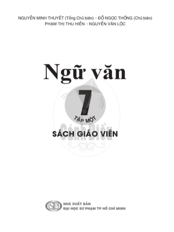 Sách Giáo Viên Ngữ Văn Lớp 7 Tập 1 - Cánh Diều