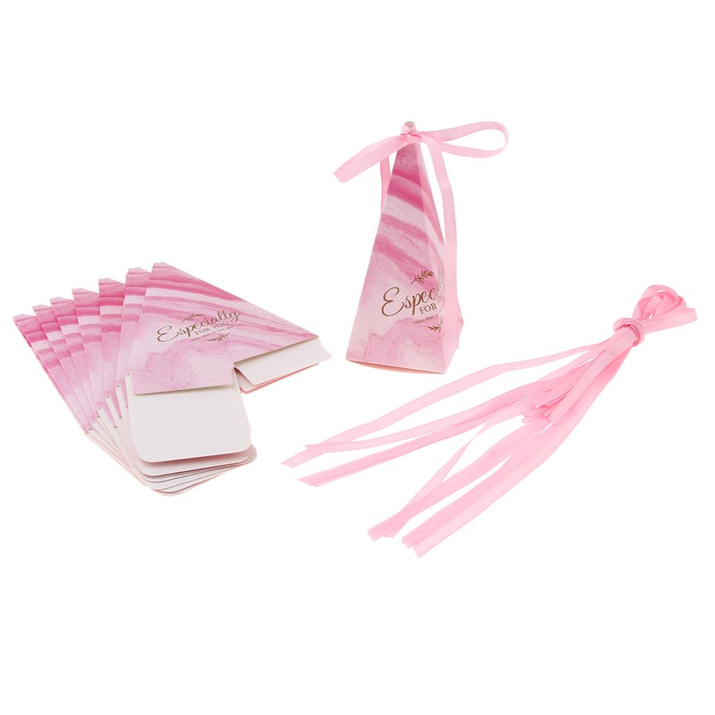 10 Pieces Triangle Shape Chocolate Candy Boxes Gift Boxes Wedding Favors