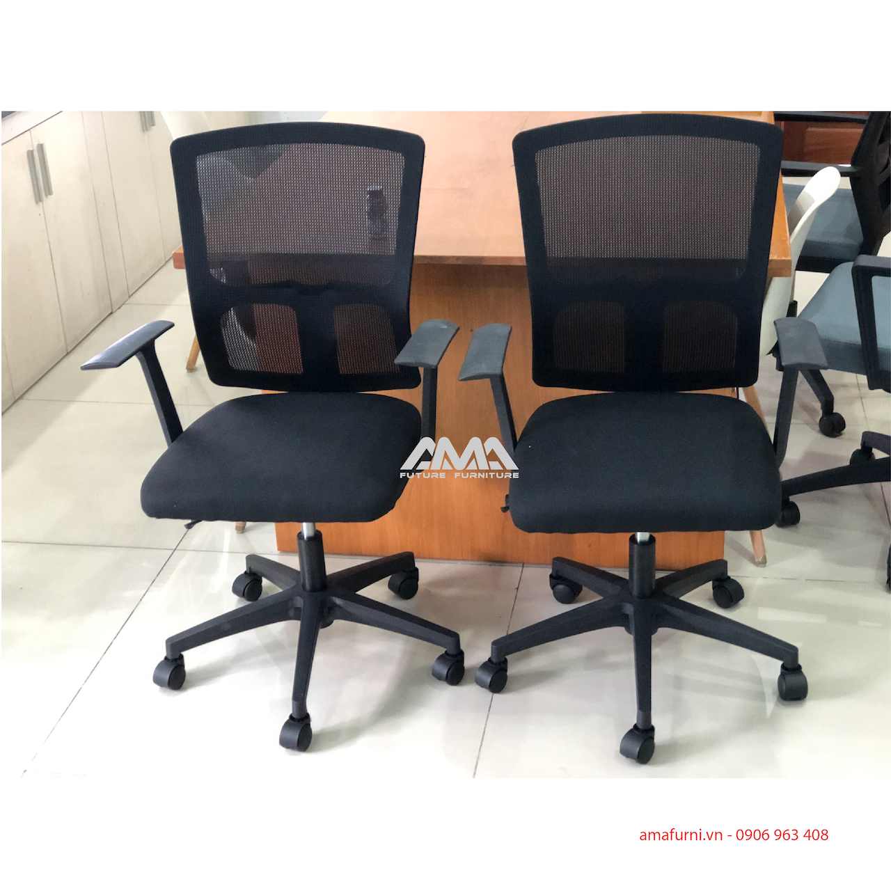 Ghế Làm Việc Chân Xoay Bọc Lưới AMA-847B