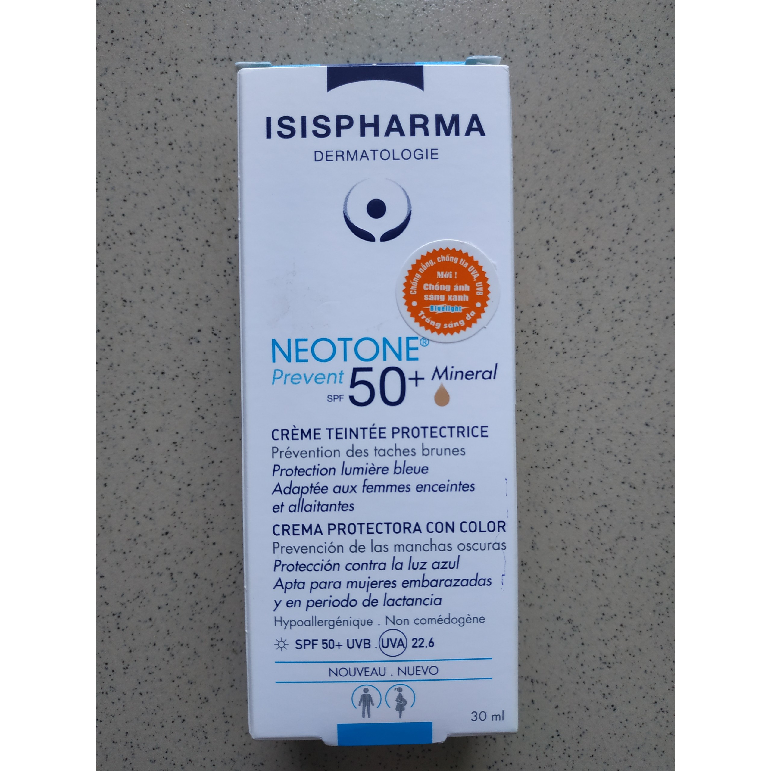 Kem che khuyết điểm kết hợp Chống nắng Neotone Prevent SPF50 Isis Pharma