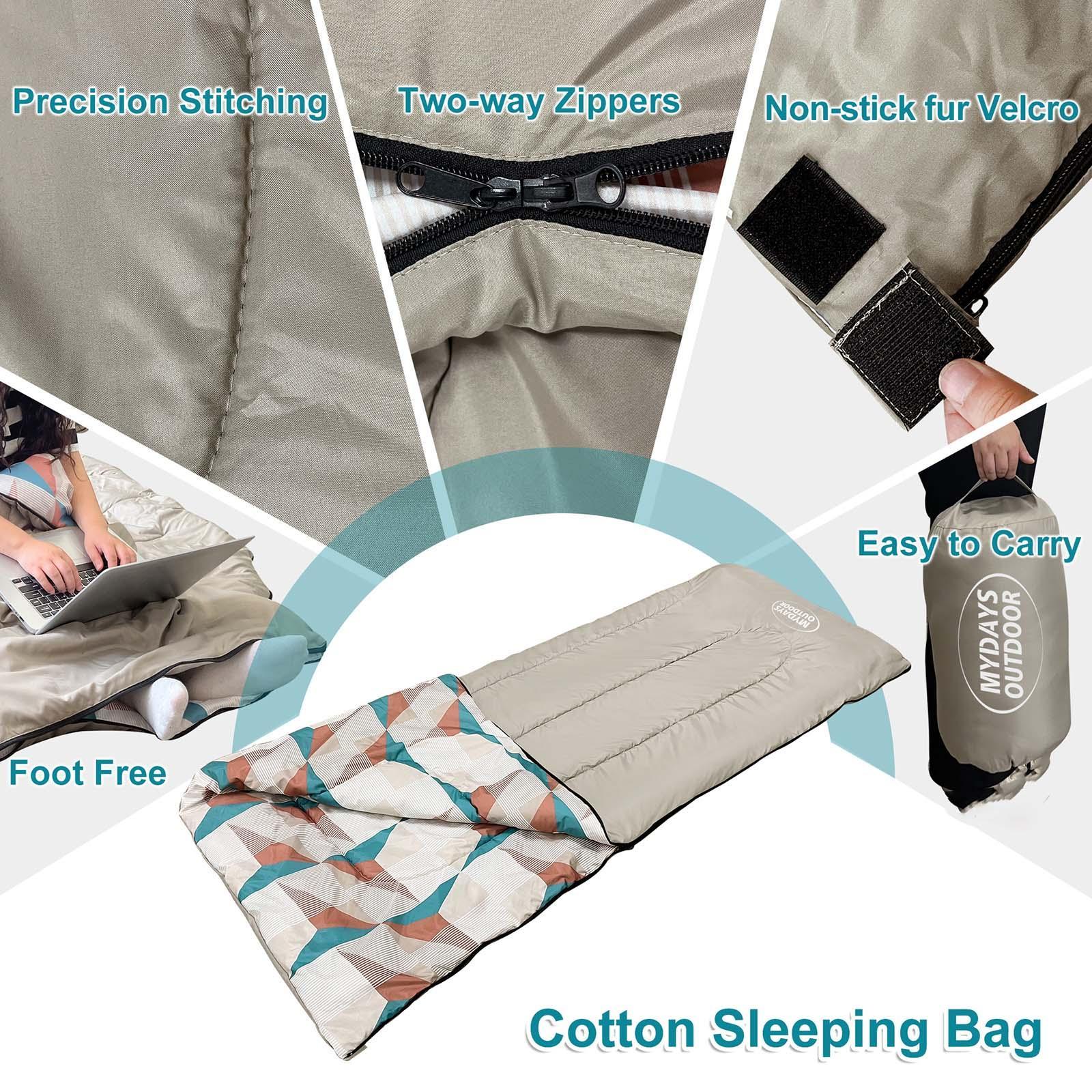 Spring Fall Thin Sleeping Bag Waterproof Comfortable for Camping Traveling Hiking