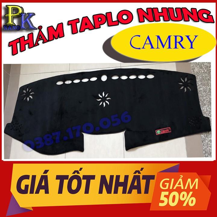 THẢM TAPLO NHUNG XE CAMRY- THẢM TAPLO CAMRY- THẢM TAPLO DA XE CAMRY CHUẨN FORM-NANOPK