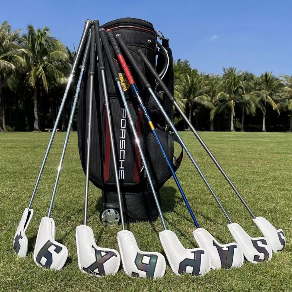 Bọc đầu gậy golf cover gậy sắt bằng da PU bền đẹp chống trầy xước bụi bẩn 10 chiếc BD027