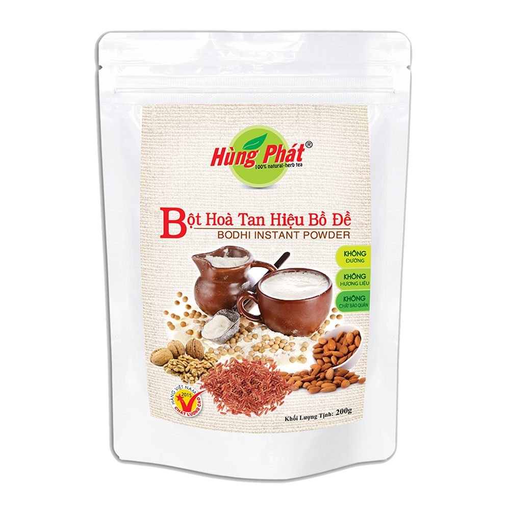 BỘT HÒA TAN HIỆU BỒ ĐỀ không đường 200g - tốt cho sức khỏe mọi lứa tuổi - THƯƠNG HIỆU HÙNG PHÁT