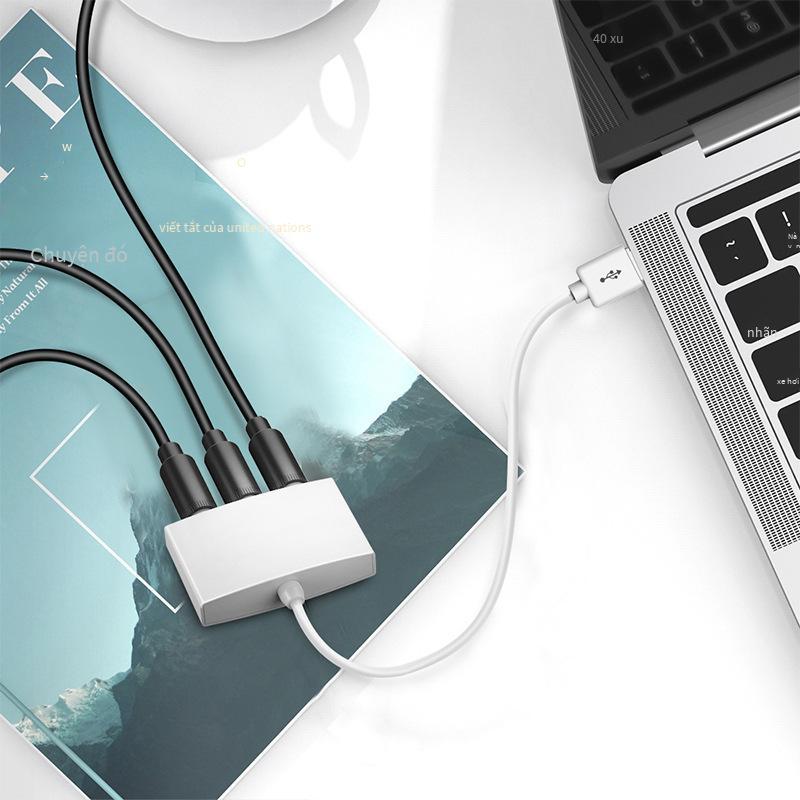 Thẻ âm thanh trực tiếp USB đặc biệt Thẻ âm thanh ngoài USB Thẻ âm thanh có dây bên ngoài ba lỗ không ổ đĩa Thẻ âm thanh ba trong một Thẻ âm thanh USB