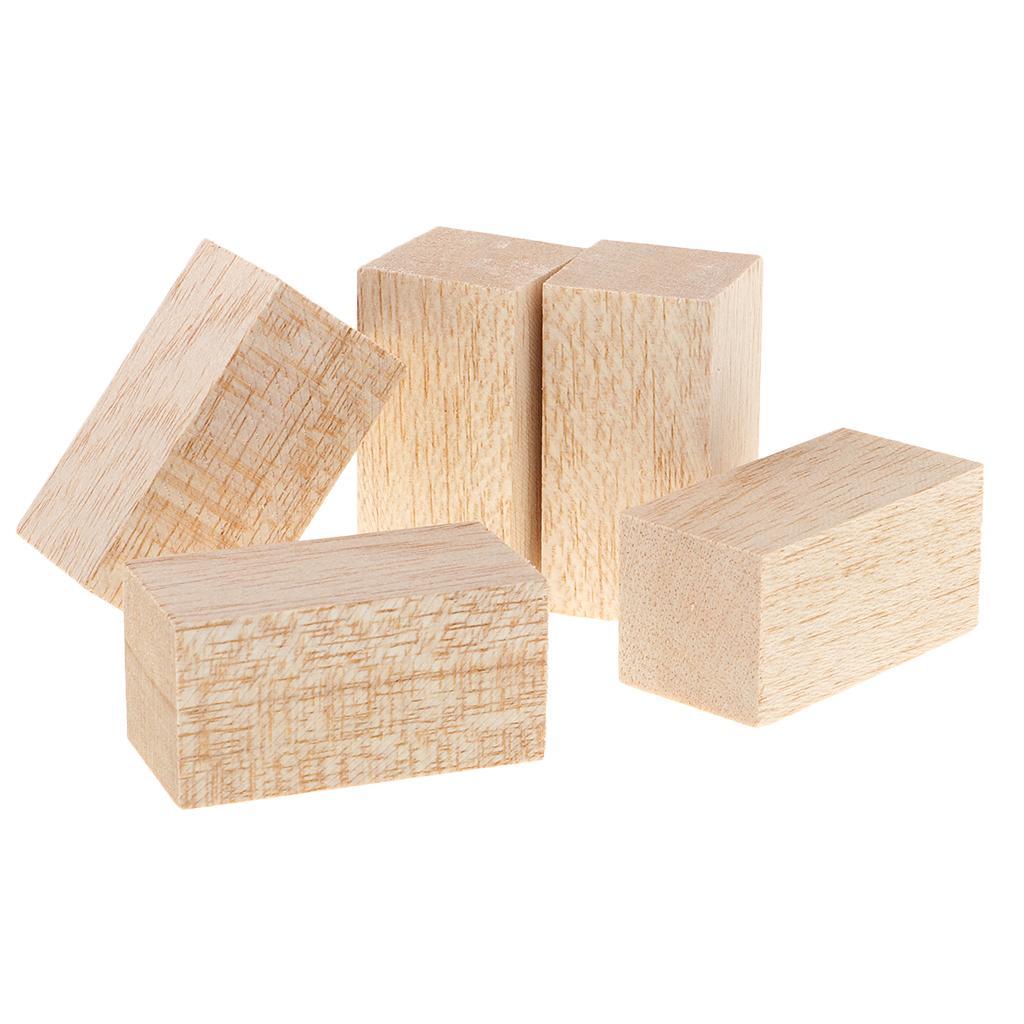 25 Pieces Handmade Mini Cube Wooden Blocks Building Blocks for Crafts Or Children's Toys