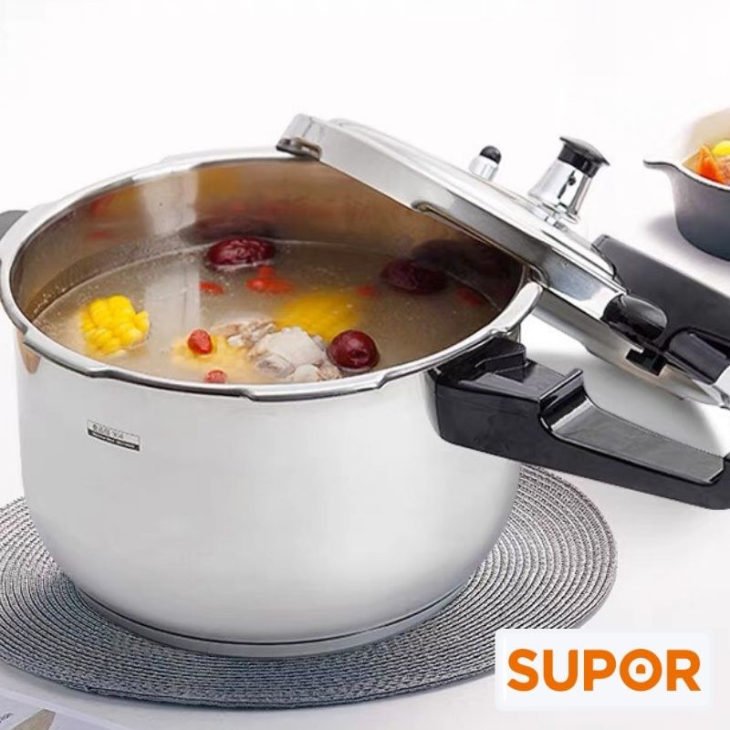 Nồi áp suất bếp từ Supor 3.5L inox 304 hạn chế ăn mòn, giữ nhiệt bền lâu, an toàn cao cấp  YW183FA1 (Bạc)