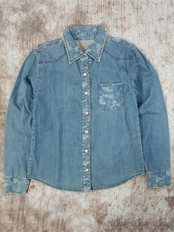 Áo Sơ Mi Nữ Red Peper Denim Embroidery Wings Shirt - SIZE M