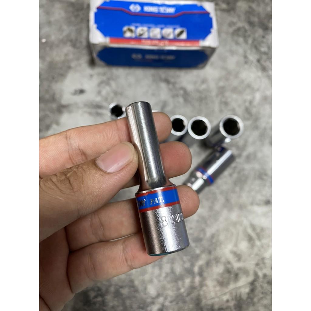 Đầu tuýp dài 3/8 Kingtony model 3235 dài 63mm đầy đủ các size 8-19mm