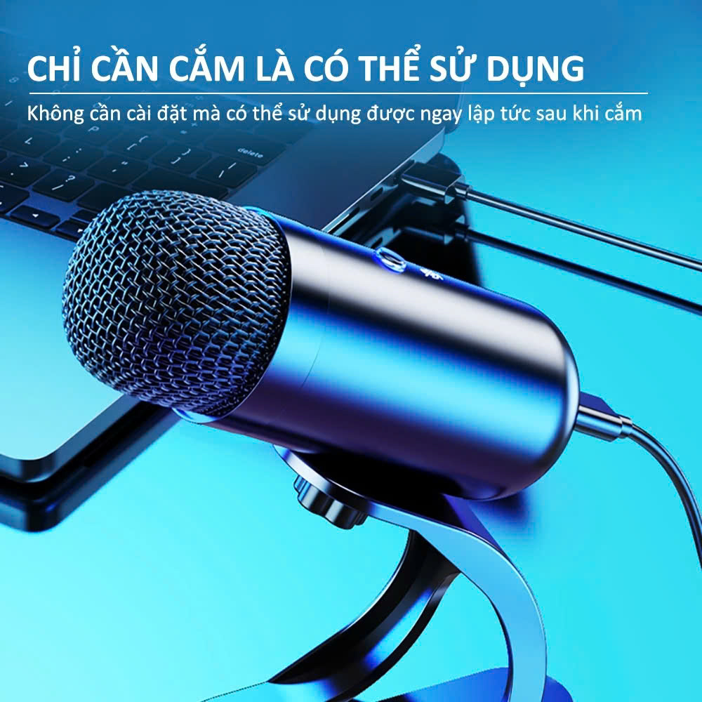 Micro USB Mini Mic Thu Âm Podcast Livestream Radio Microphone Phòng Thu Studio Karaoke SoloCast Cắm Máy Tính Bàn Laptop Chat Voice Học Online Chơi – Hàng Nhập Khẩu