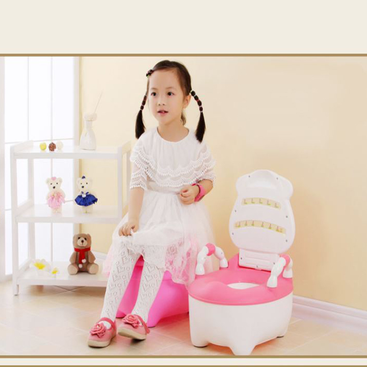 Bô vệ sinh hình thú cho bé có tựa lưng và tay nắm - bô ngồi vệ sinh cho bé trai ,gái hình heo Peppa