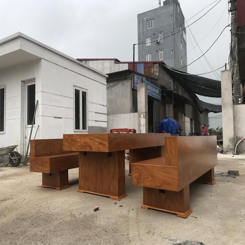 Bộ Bàn Ghế Có Tựa K3 Gỗ Cẩm Vàng