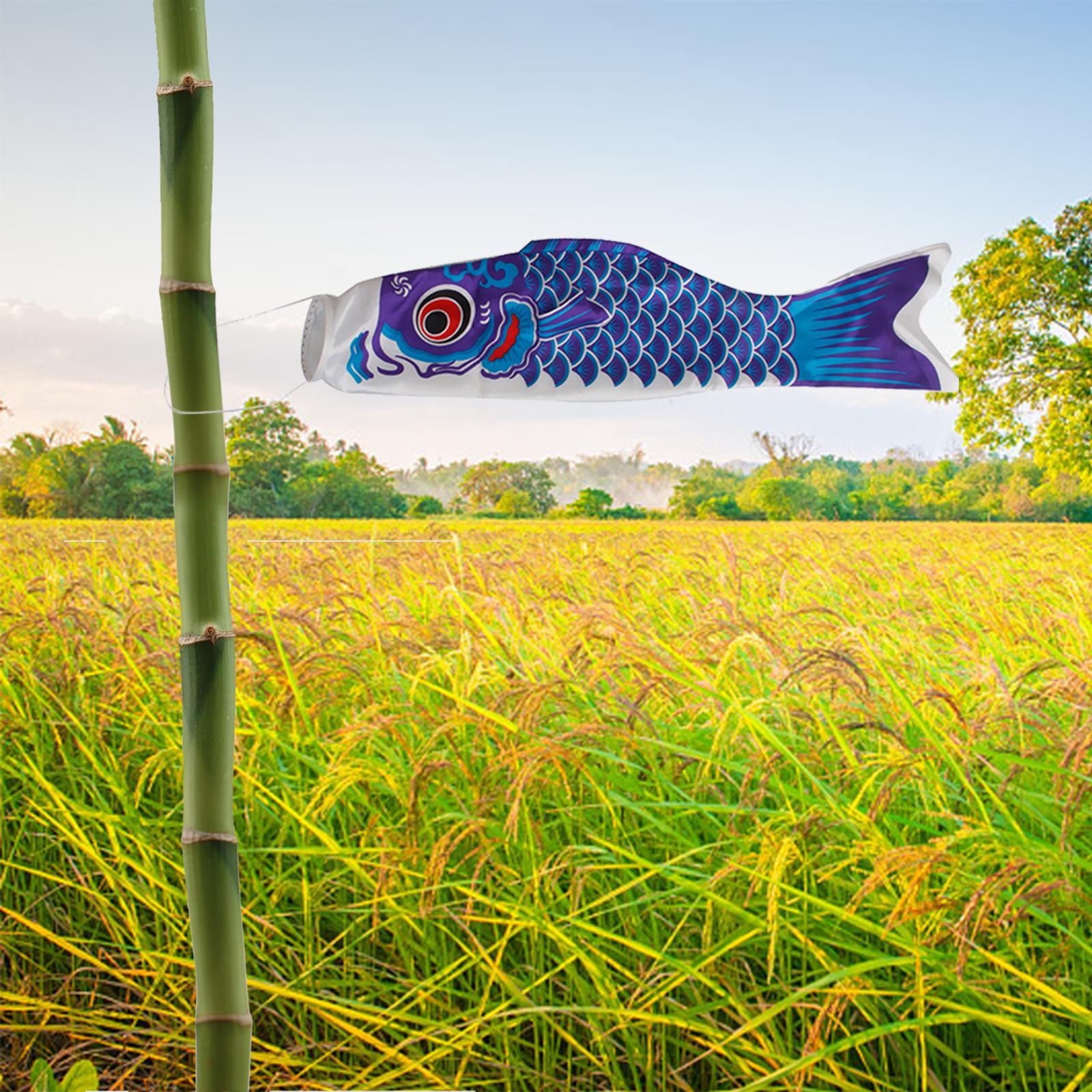 2 Pieces 150cm Japanese Windsock Carp Flag Koi  Sailfish Wind Streamer