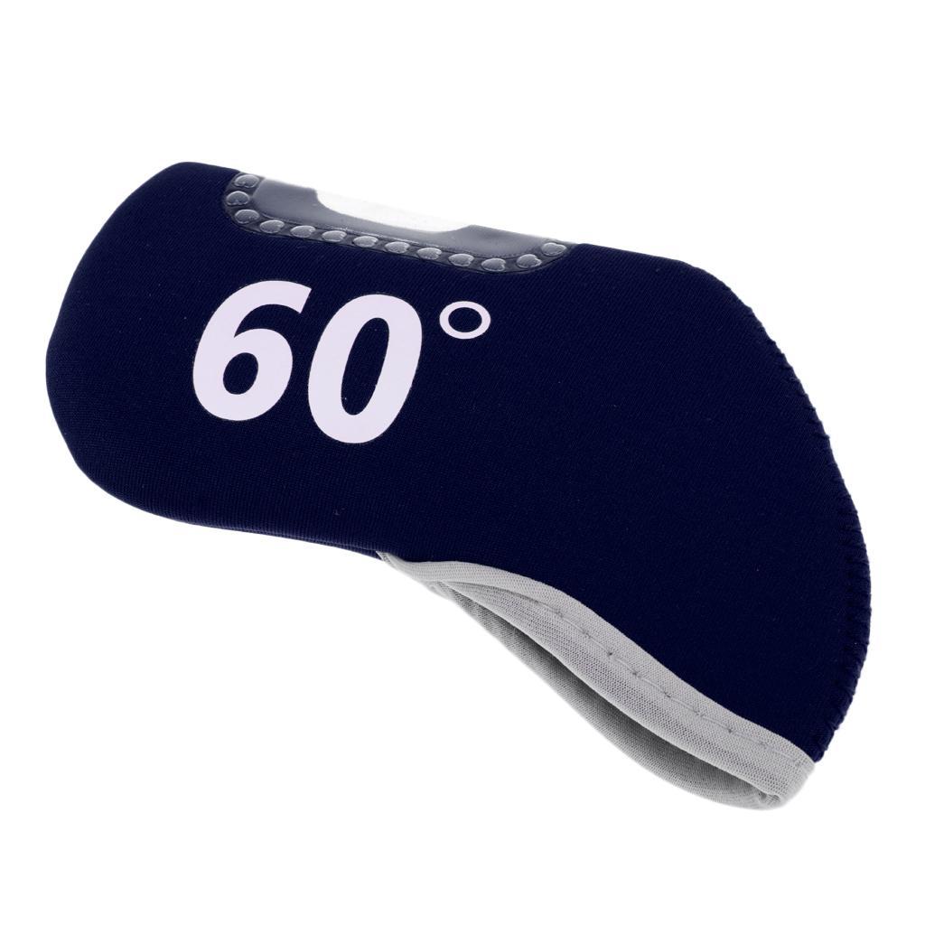 2-5pack Golf Club Iron Putter Headcover Head Cover Protector 60 Degree Navy Blue
